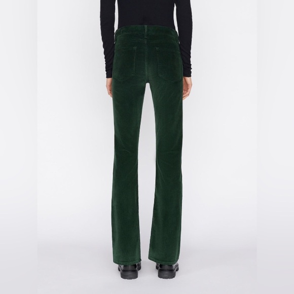 NWT Frame Le Mini Boot Pants Split Corduroy Bootcut High Rise in Pine Wash 24 - Picture 2 of 9